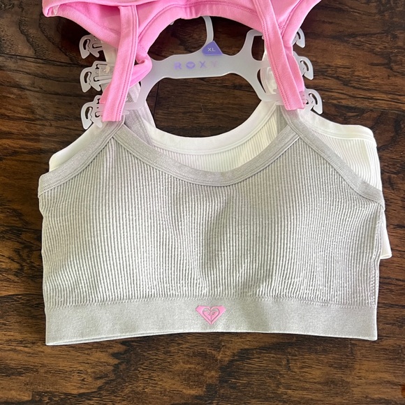 Roxy 3 piece ribbed padded bralette set size XL New With Tags - Picture 2 of 6
